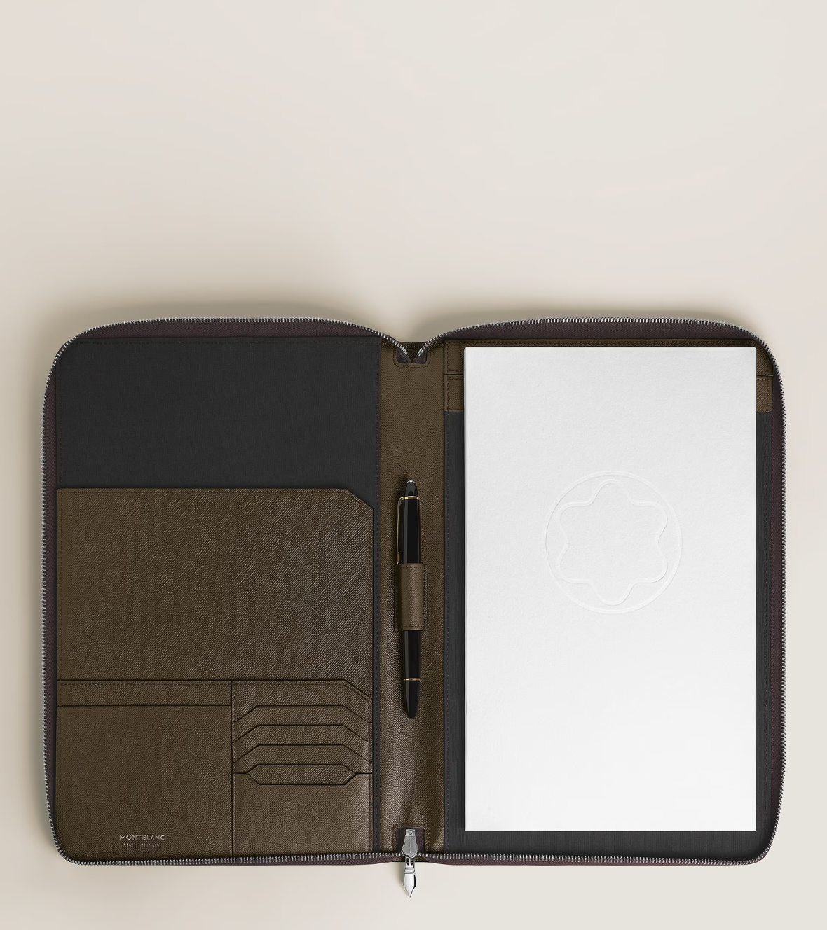 Montblanc Medium Notebook Holder with zip in Sartorial Leather